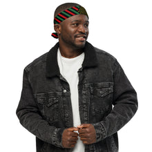 Load image into Gallery viewer, Pan African American flag design 3 All-over print bandana