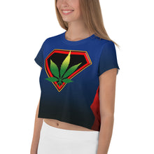 Load image into Gallery viewer, Cannabis woman All-Over Print Crop Tee