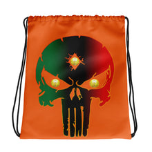 Load image into Gallery viewer, Color Orange Bornready warready Style 2 Backside Drawstring bag