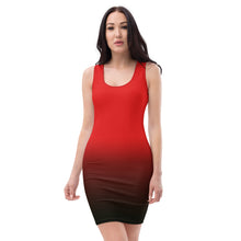 Load image into Gallery viewer, Color Red to black Sublimation Cut & Sew Dress