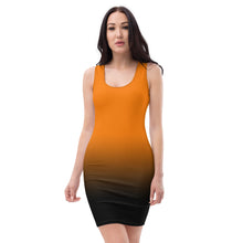 Load image into Gallery viewer, Color orange to black Sublimation Cut & Sew Dress