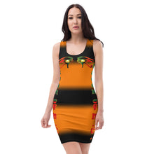 Load image into Gallery viewer, Color orange & black Queen of NC Sublimation Cut & Sew Dress