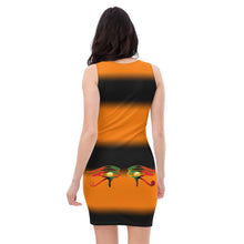 Load image into Gallery viewer, Color orange & black Queen of NC Sublimation Cut & Sew Dress