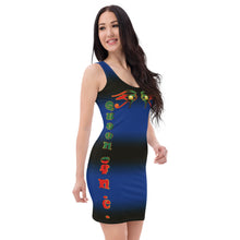Load image into Gallery viewer, Color Blue & black Queen of NC Sublimation Cut & Sew Dress