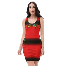 Load image into Gallery viewer, Color Red & black Queen of NC Sublimation Cut & Sew Dress