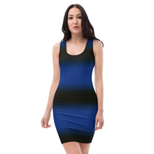 Load image into Gallery viewer, Color Blue & black  Sublimation Cut & Sew Dress