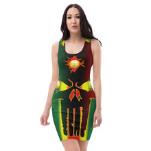 Load image into Gallery viewer, Coloring Rasta style All seeing Eye SKull Sublimation Cut & Sew Dress