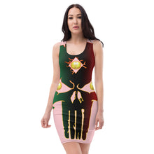 Load image into Gallery viewer, Color Pink 3 All seeing Eye SKull Sublimation Cut & Sew Dress