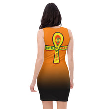 Load image into Gallery viewer, Color Orange to Black... All seeing Eye SKull Backside style 2 Sublimation Cut & Sew Dress