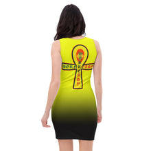 Load image into Gallery viewer, Color Yellow to Black... All seeing Eye SKull Backside style 2 Sublimation Cut & Sew Dress