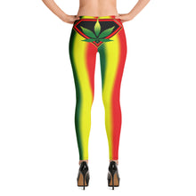 Load image into Gallery viewer, Rasta Cannabis women Back logo Leggings