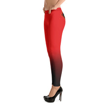 Load image into Gallery viewer, Red Cannabis women Back logo Leggings