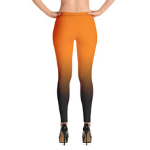 Load image into Gallery viewer, Orange cannabis woman front logo Leggings