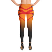 Load image into Gallery viewer, Color orange to black Queen of NC Leggings Style 1