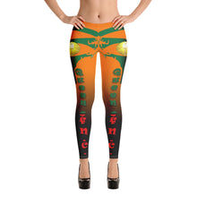 Load image into Gallery viewer, Color orange to black Queen of NC Leggings Style 1