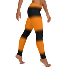 Load image into Gallery viewer, Color Black & orange All-Over Print Leggings