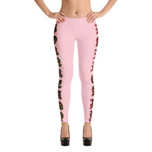 Load image into Gallery viewer, Color Pink 3 Bornready warready 3 eye all seeing skull on back  leggings