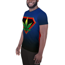 Load image into Gallery viewer, Cannabis man Red and blue All-Over Print Men's Athletic T-shirt