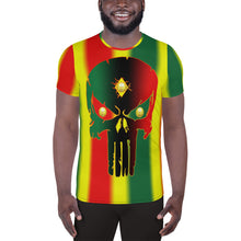 Load image into Gallery viewer, Rastaman 3 Eye Skull Warready bornready Style 2, All-Over Print Men's Athletic T-shirt
