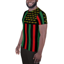 Load image into Gallery viewer, Juneteenth  All-Over Print Men's Athletic T-shirt