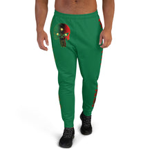 Load image into Gallery viewer, Color Green Bornready Warready with 3 all seeing skull Men's Joggers