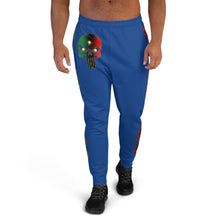 Load image into Gallery viewer, Color Blue 2 Bornready Warready with 3 all seeing skull  Men's Joggers