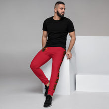 Load image into Gallery viewer, Color Red Bornready Warready with 3 all seeing skull Men's Joggers