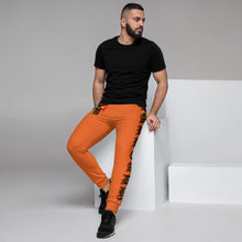 Load image into Gallery viewer, Color Orange Bornready Warready with 3 all seeing skull Men's Joggers