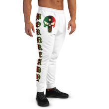 Load image into Gallery viewer, Color White Bornready Warready with 3 all seeing skull Men's Joggers