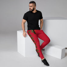 Load image into Gallery viewer, Color Red Bornready Warready with 3 all seeing skull Men's Joggers