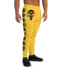 Load image into Gallery viewer, Color yellow Bornready Warready with 3 all seeing skull Men's Joggers