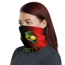 Load image into Gallery viewer, Pan African flag colors Queen of NC Neck Gaiter