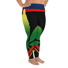 Load image into Gallery viewer, Extra large Cannabis man logo All-Over Print Plus Size Leggings