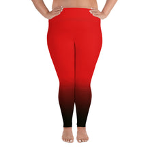 Load image into Gallery viewer, Red Cannabis woman logo back side All-Over Print Plus Size Leggings