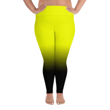 Load image into Gallery viewer, Yellow Cannabis woman logo back side All-Over Print Plus Size Leggings