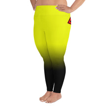 Load image into Gallery viewer, Yellow Cannabis woman logo back side All-Over Print Plus Size Leggings