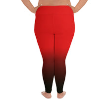 Load image into Gallery viewer, Red Cannabis woman logo front side All-Over Print Plus Size Leggings
