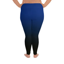 Load image into Gallery viewer, Blue Cannabis woman logo front side All-Over Print Plus Size Leggings