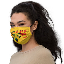 Load image into Gallery viewer, Color Yellow Queen with Ankh symbol of NC Premium face mask
