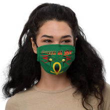Load image into Gallery viewer, Color Green Queen with Ankh symbol of NC Premium face mask