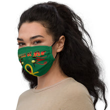 Load image into Gallery viewer, Color Green Queen with Ankh symbol of NC Premium face mask