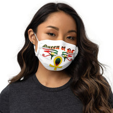 Load image into Gallery viewer, Color White Queen with Ankh symbol of NC Premium face mask