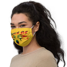 Load image into Gallery viewer, Color Yellow Queen with Ankh symbol of NC Premium face mask