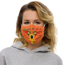 Load image into Gallery viewer, Color Orange Queen with Ankh symbol of NC Premium face mask