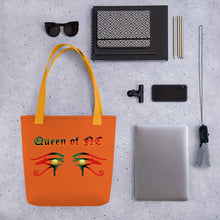 Load image into Gallery viewer, ORANGE Queen of NC style 1 Tote bag