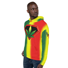 Load image into Gallery viewer, Rasta Cannabis man Unisex Hoodie