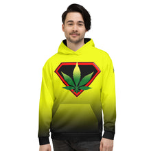 Load image into Gallery viewer, Yellow Cannabis man Unisex Hoodie