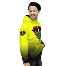 Load image into Gallery viewer, Yellow Cannabis man Unisex Hoodie
