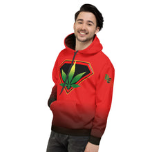 Load image into Gallery viewer, Red Cannabis man Unisex Hoodie