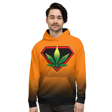 Load image into Gallery viewer, Orange Cannabis man Unisex Hoodie